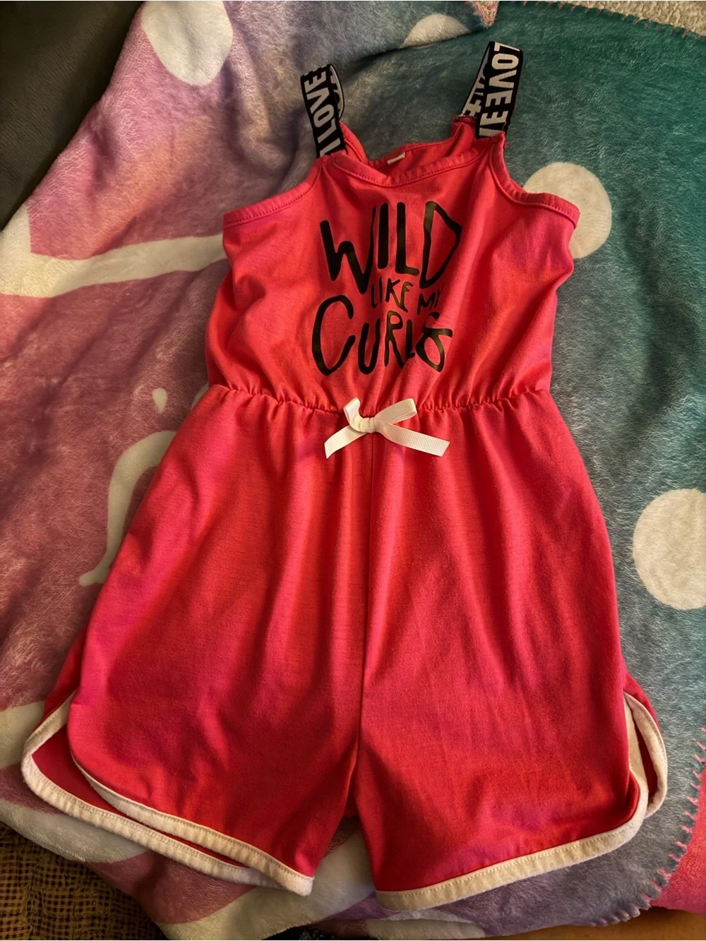 SHEIN Hot Pink Kids romper short One-Piece